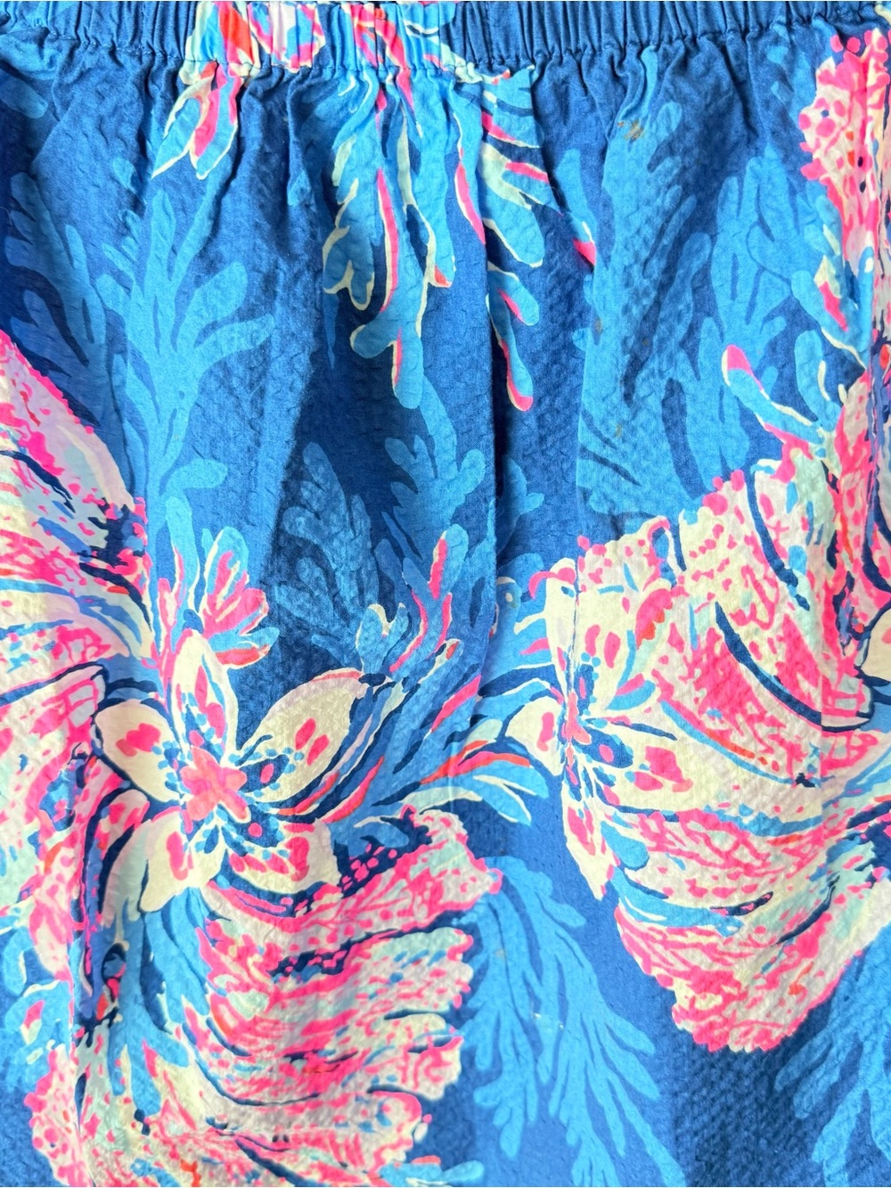 Lilly Pulitzer, 2 Piece Set Croix Top & Deavan Midi Skirt Blue Pink EUC Size L - Picture 4 of 7